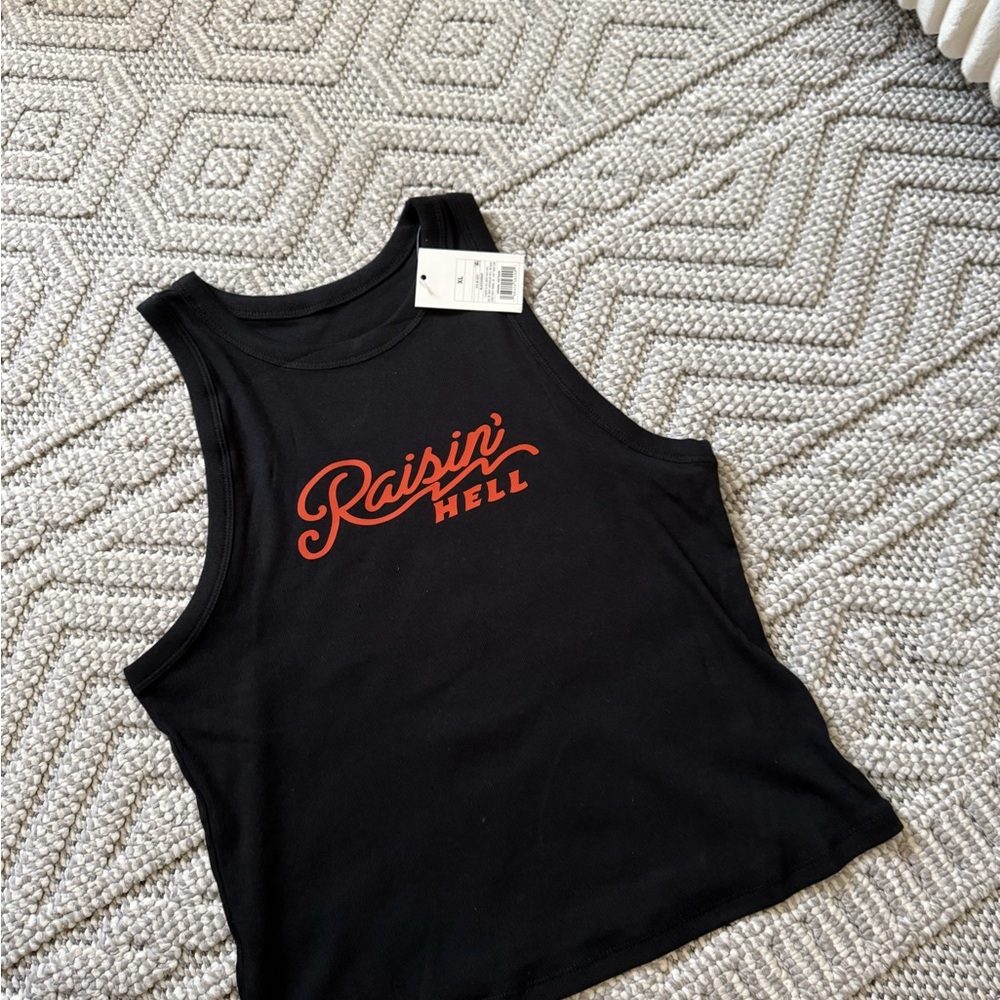 Raisin' Hell Black Tank Top